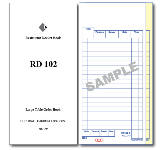 Large Table Order Books Duplicate Pages x 50 Sets Online