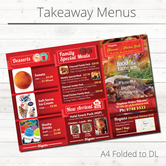 Takeaway Menus Printing